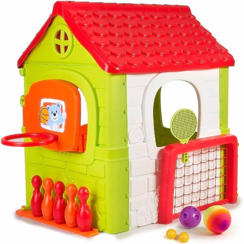 Casetta Giardino Per Bambini Feber - Casa Giochi Esterna Colorata Con Porta E Finestre | 2-6 Anni - Foto 9