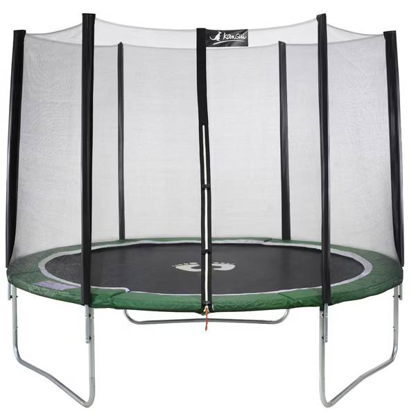 Trampoline Kangui Maxi Eco 300 – Bleu – Métal + Plastique – Occasion Bon état
