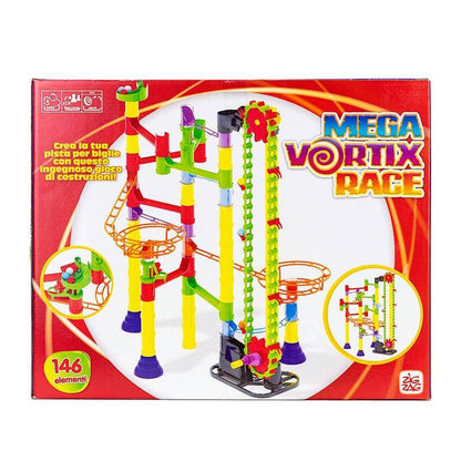 Scopri la pista per biglie Quercetti Mega Vortix! Con scivoli, ponti, spirali e un ascensore, crea percorsi infiniti. Per bambini 5-12 anni. Made in Italy. (18930956) (19093179)
