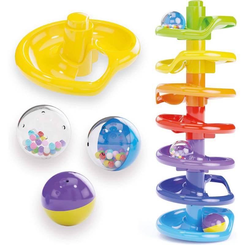 Scopri Spiral Tower di Quercetti, la pista per biglie ideale per bambini da 1 anno. Facilmente costruibile, sviluppa abilità cognitive e motorie. 100% Made in Italy, sicura e sostenibile. (18931007) (19093228)