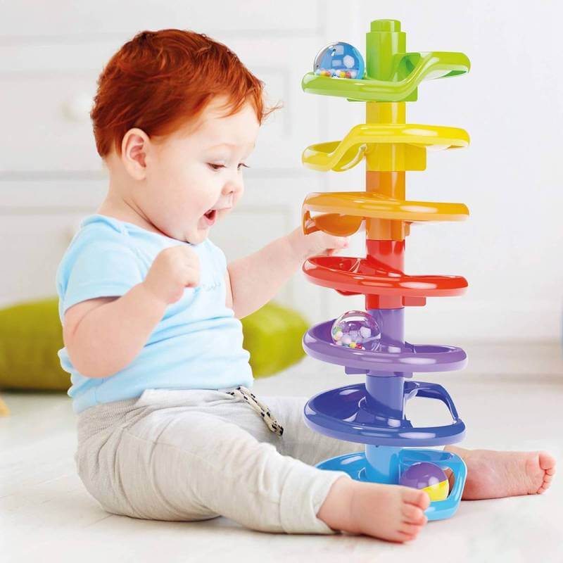 Scopri Spiral Tower di Quercetti, la pista per biglie ideale per bambini da 1 anno. Facilmente costruibile, sviluppa abilità cognitive e motorie. 100% Made in Italy, sicura e sostenibile. (18931008) (19093229)