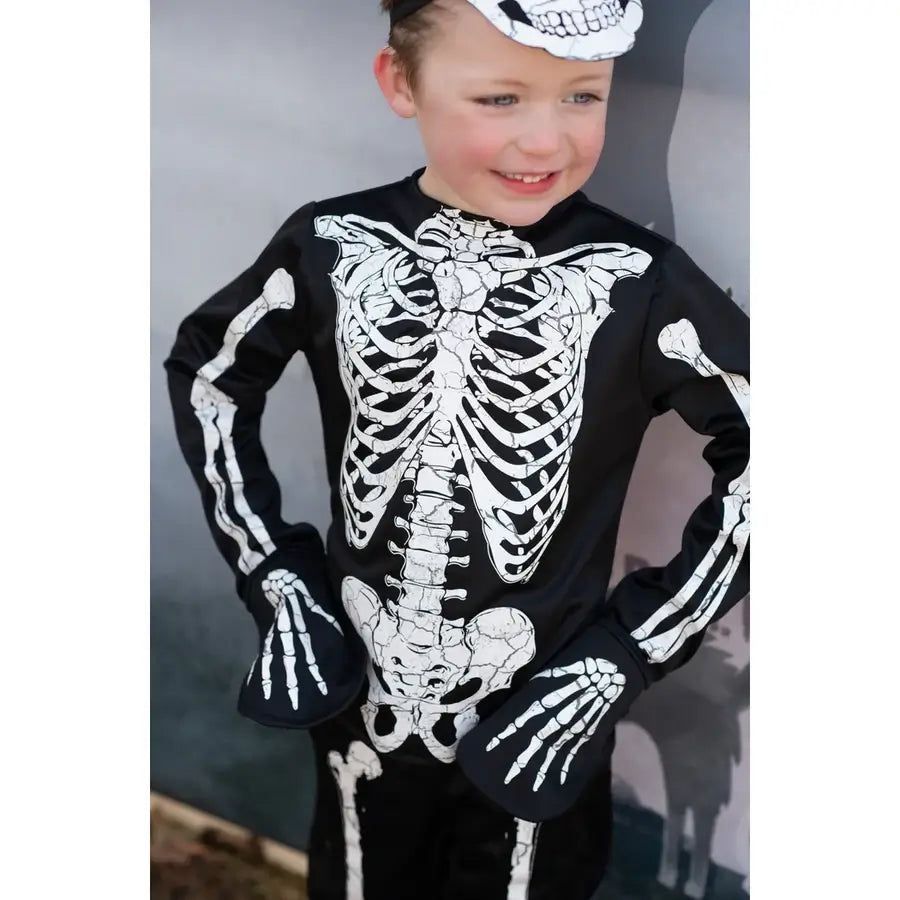 Costume Scheletro Fluorescente Bambino 3 4 Anni Halloween BabyLud