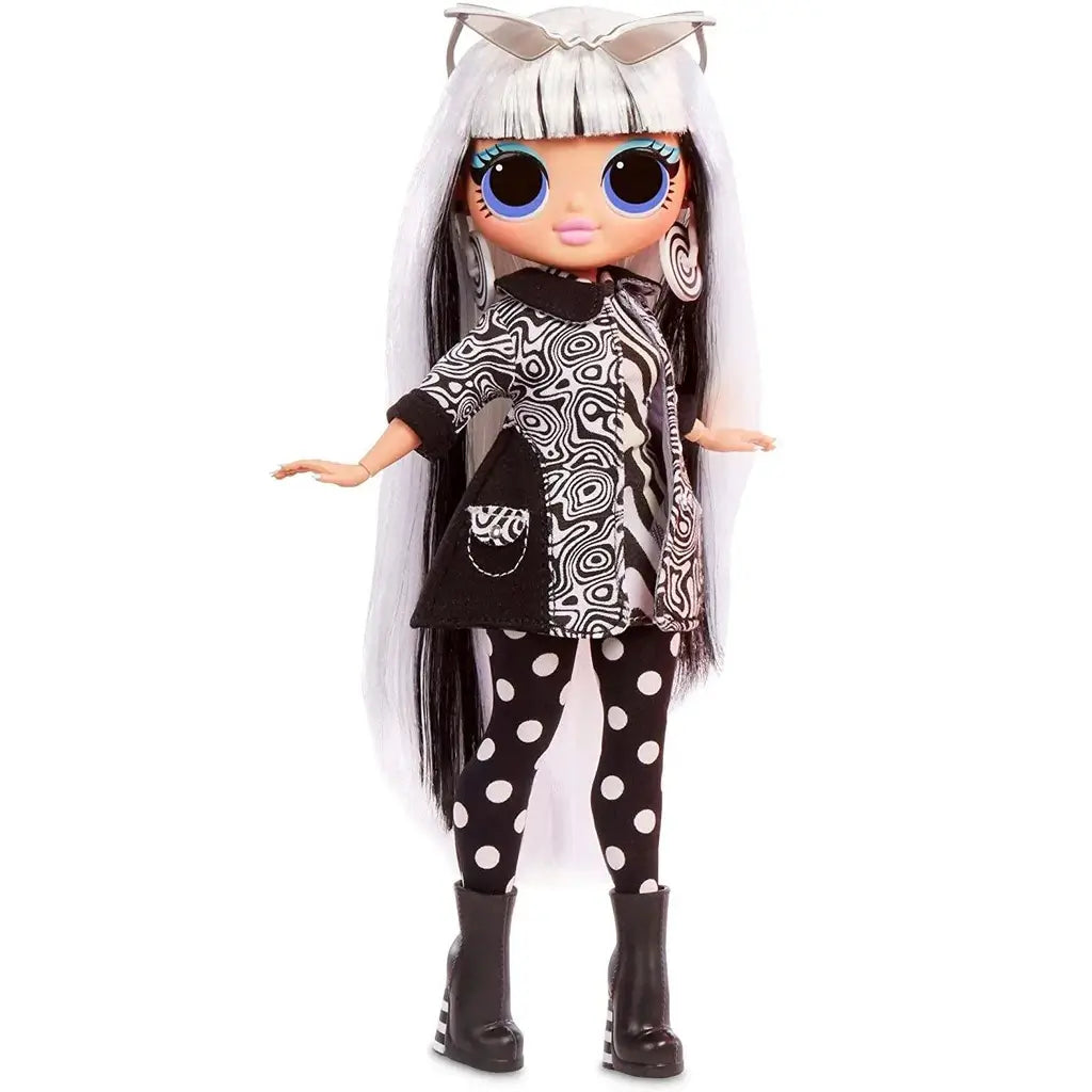 Bambola LOL Surprise OMG Groovy Babe! Alta 27 cm, completa di 15 sorprese e accessori. Perfetta per bambine dai 4 anni in su.