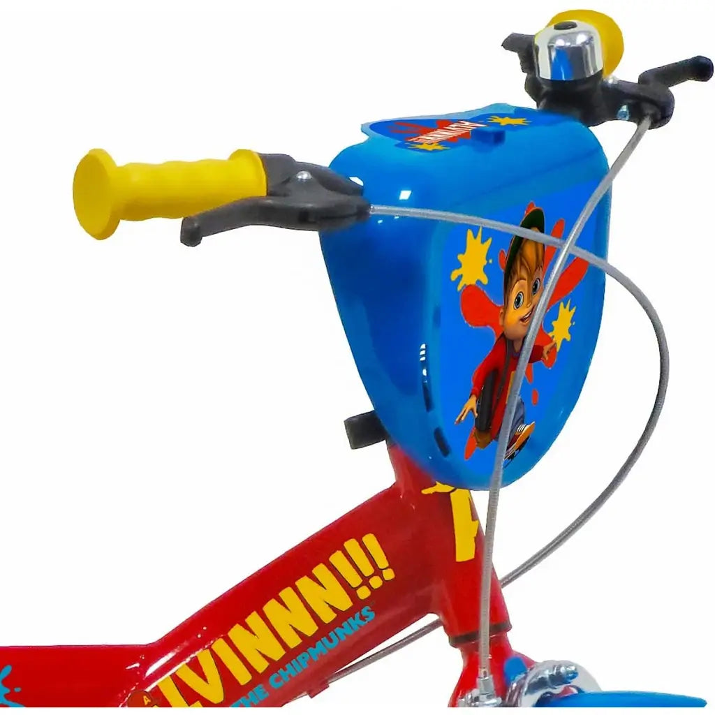 Bicicletta per bambini 12" Alvin con rotelle, borraccia, doppio freno e telaio in acciaio 3-5 anni  3