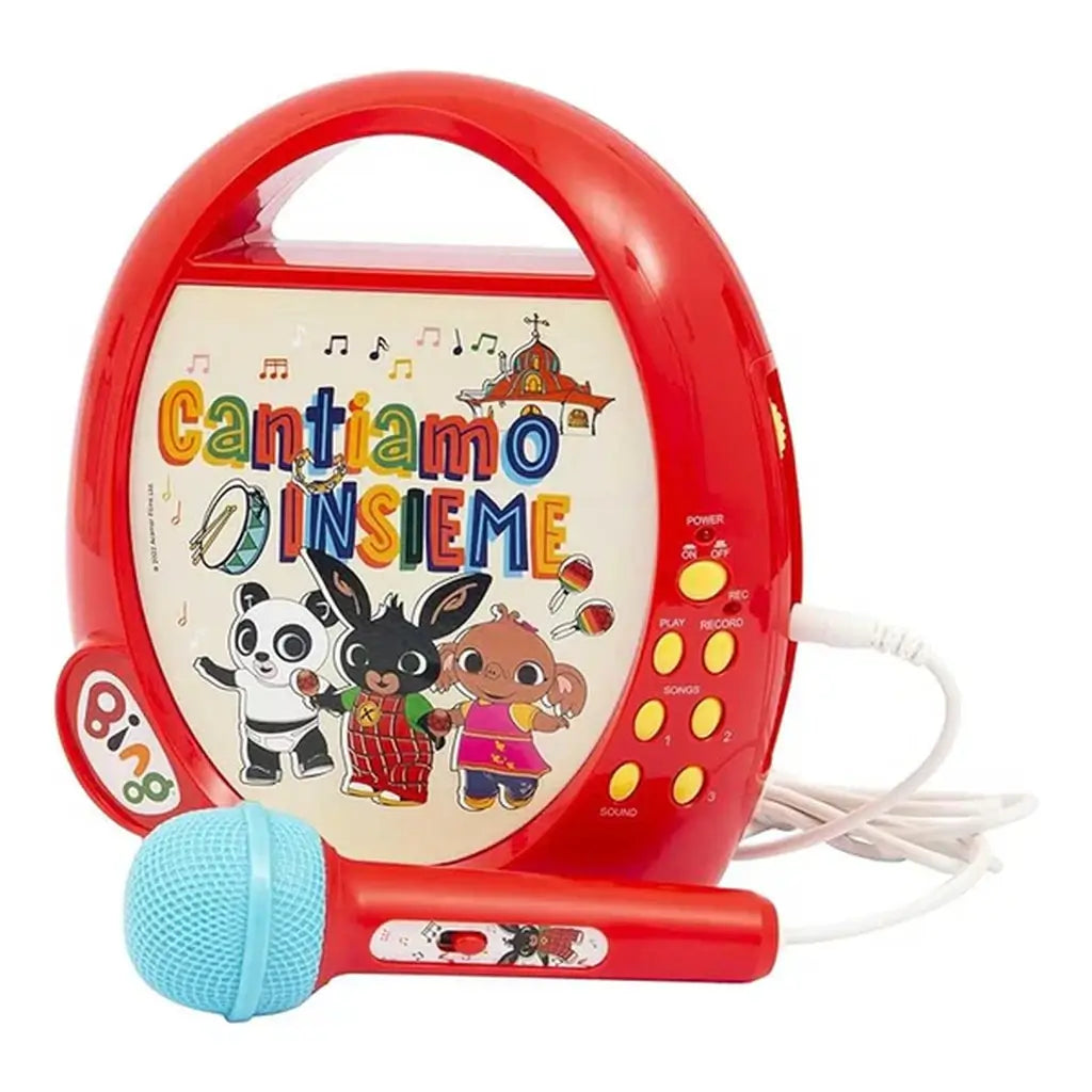 Bing Karaoke Canta Tu per Bambini con 3 Canzoni Microfono Giochi Preziosi