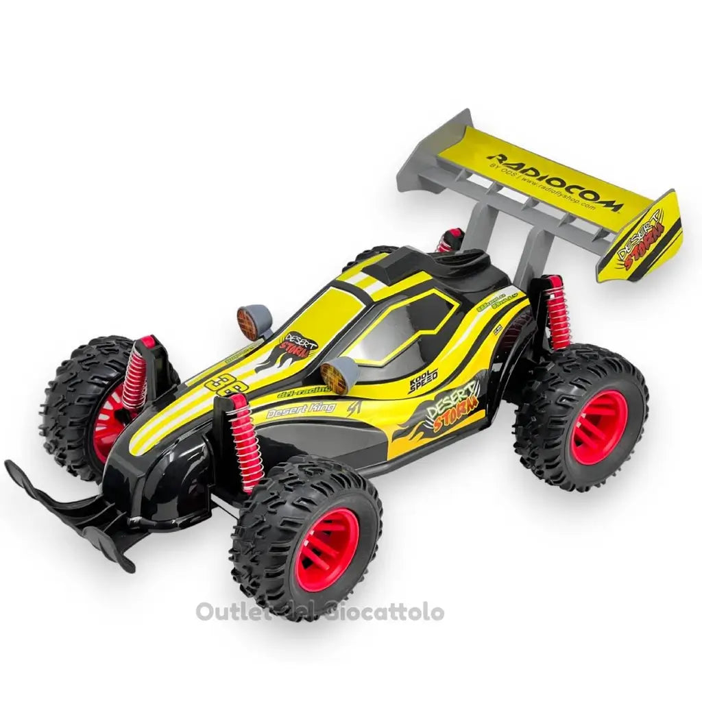 Desert Storm è una macchina telecomandata per bambini, lunga 36 cm e ideale per ogni terreno! Questa auto radiocomandata con telecomando a 7 funzioni e ruote ad alta aderenza 3