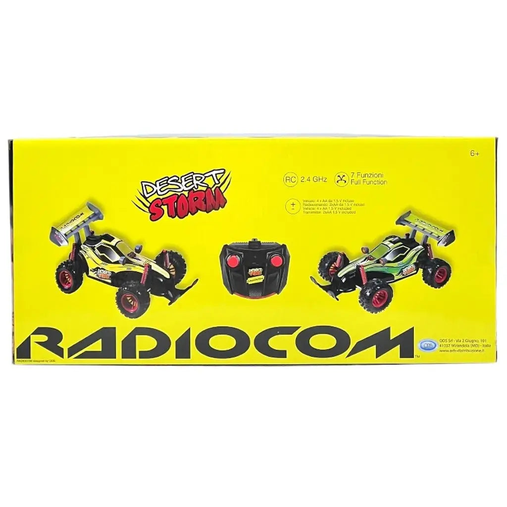Desert Storm è una macchina telecomandata per bambini, lunga 36 cm e ideale per ogni terreno! Questa auto radiocomandata con telecomando a 7 funzioni e ruote ad alta aderenza 13
