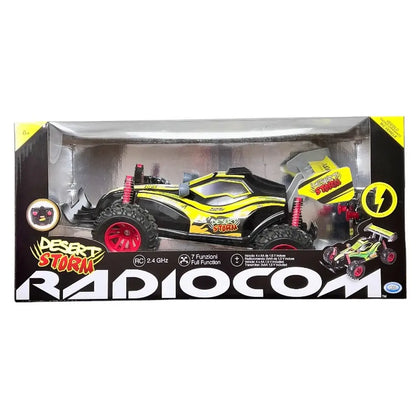 Desert Storm è una macchina telecomandata per bambini, lunga 36 cm e ideale per ogni terreno! Questa auto radiocomandata con telecomando a 7 funzioni e ruote ad alta aderenza 14