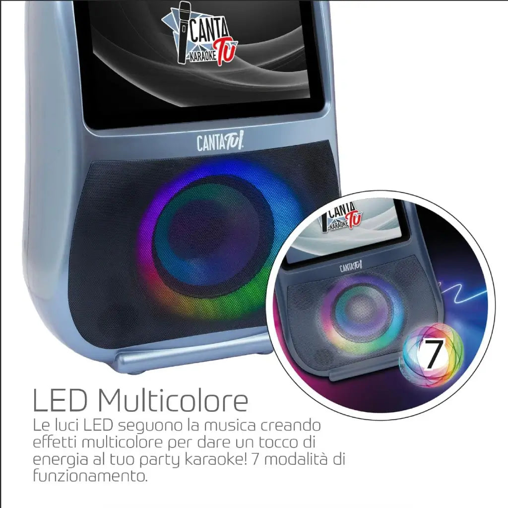 Canta Tu Giochi Preziosi CTC10200 Blu Karaoke Portatile con Microfono Senza Fili Bluetooth 5