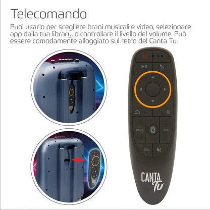 Canta Tu Giochi Preziosi CTC10200 Blu Karaoke Portatile con Microfono Senza Fili Bluetooth 8