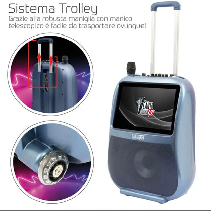 Canta Tu Giochi Preziosi CTC10200 Blu Karaoke Portatile con Microfono Senza Fili Bluetooth 9