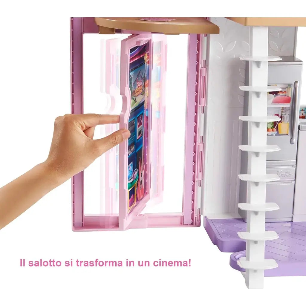 Casa di Malibu di Barbie: 2 piani, 6 stanze trasformabili e oltre 25 accessori per creare storie incredibili per bambine dai 3 anni in su 4