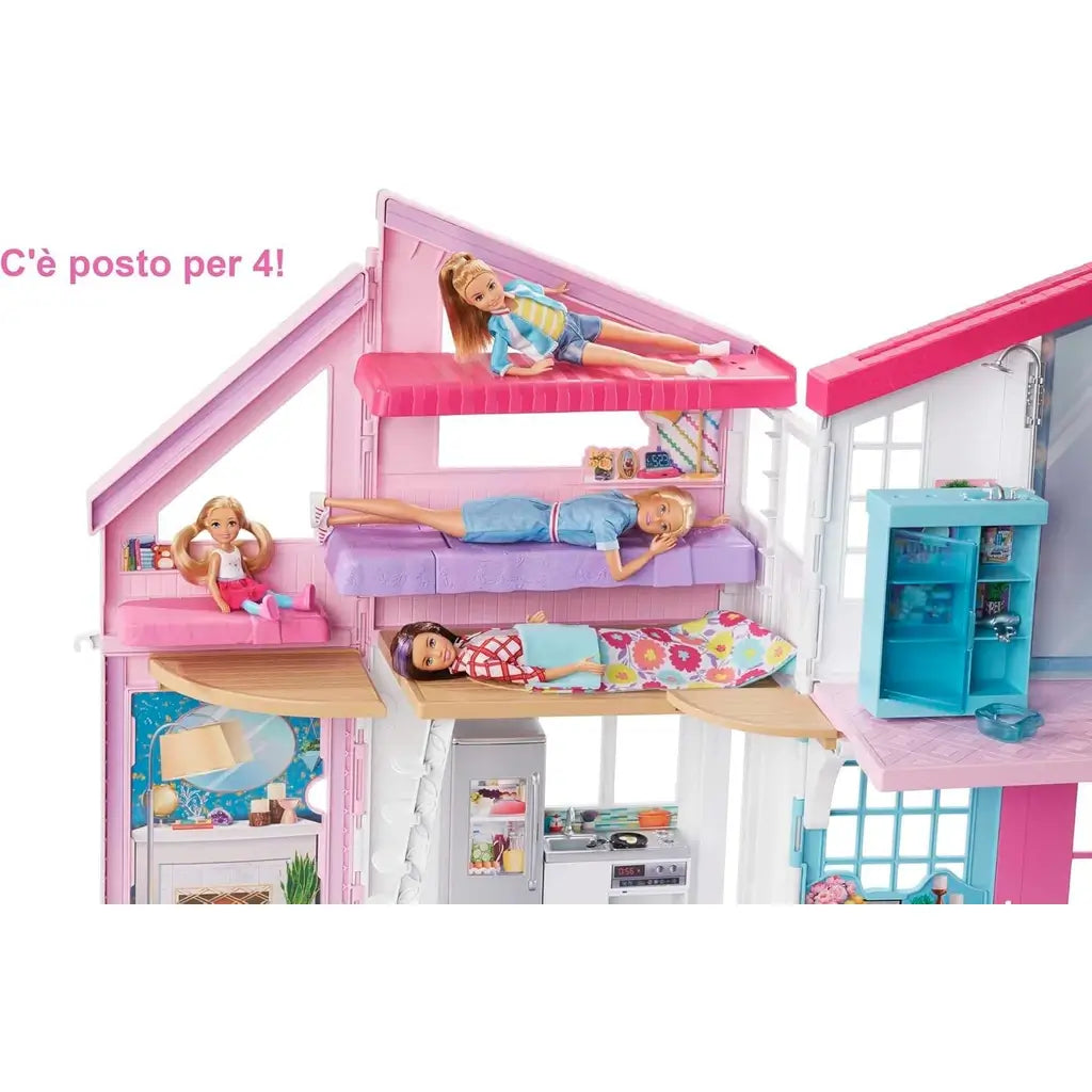 Casa di Malibu di Barbie: 2 piani, 6 stanze trasformabili e oltre 25 accessori per creare storie incredibili per bambine dai 3 anni in su 
