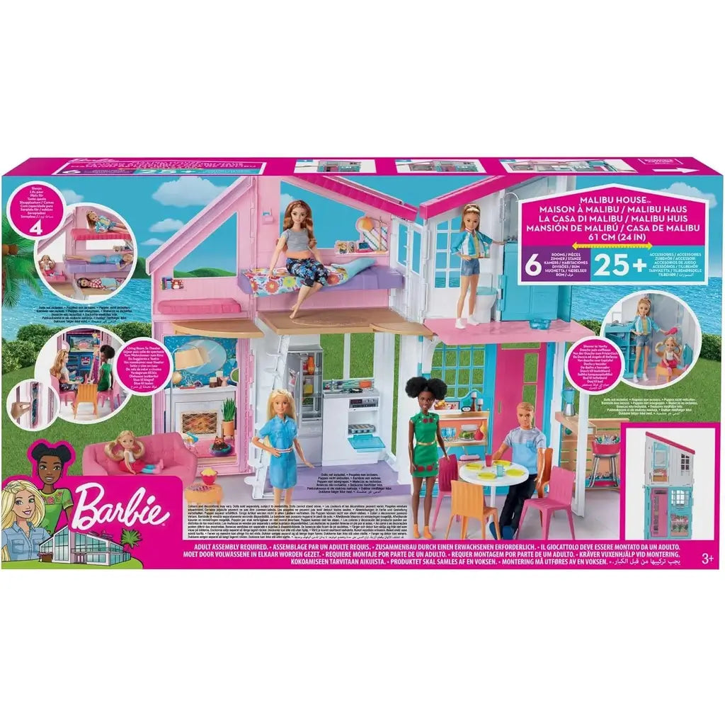 Casa di Malibu di Barbie: 2 piani, 6 stanze trasformabili e oltre 25 accessori per creare storie incredibili per bambine dai 3 anni in su 7