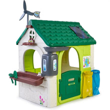 Casetta Eco House per Bambini Feber, un gioco educativo che insegna ai più piccoli il rispetto per l’ambiente! Con accessori interattivi come un mulino a vento, un pannello solare, bidoni per la raccolta differenziata e una fioriera urbana, questa casetta è perfetta per il divertimento e l’apprendimento. Adatta per interni ed esterni