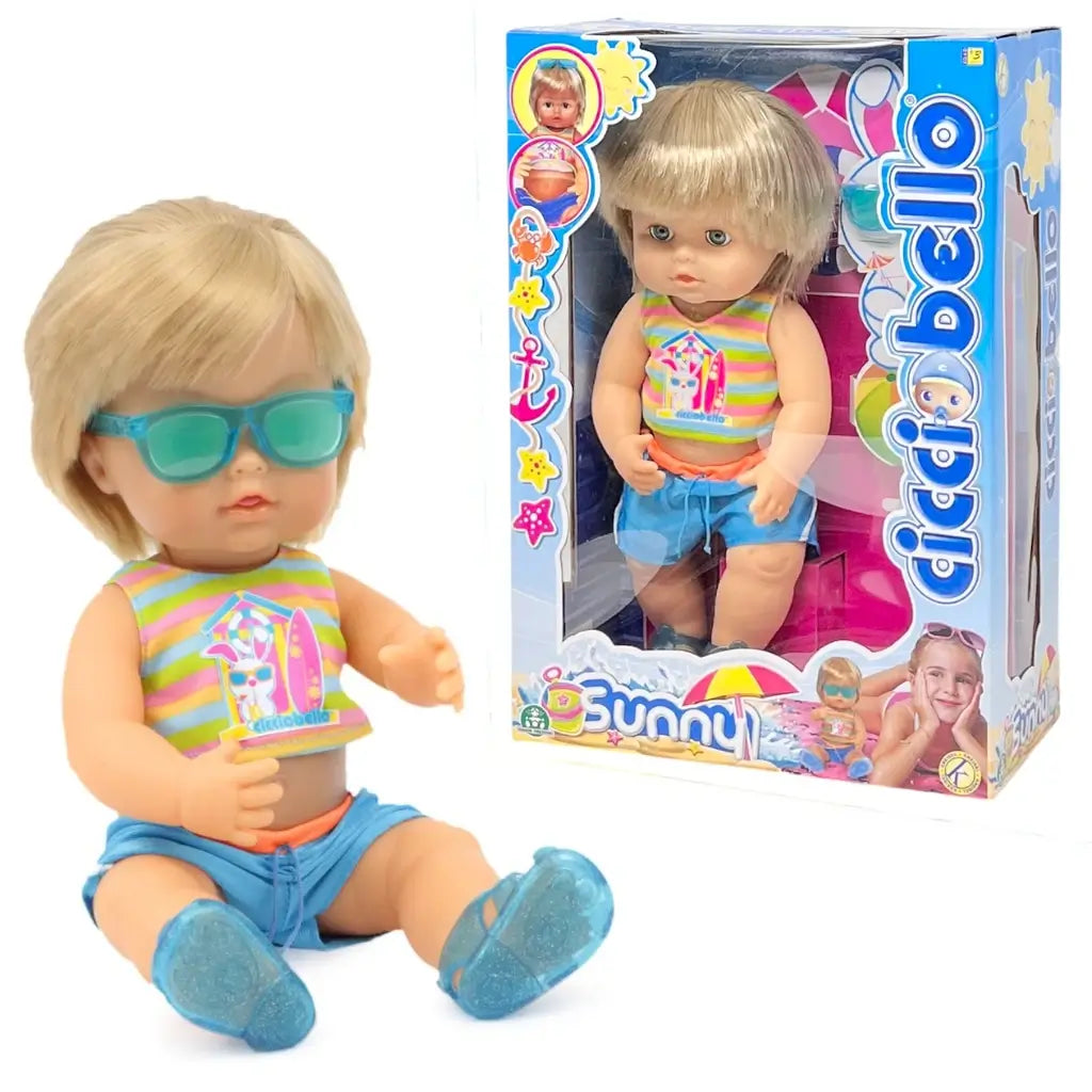 Cicciobello Sunny Bambola con Occhiali e Funzione Abbronzante Alta 30 cm si abbronza davvero alla luce del sole 6