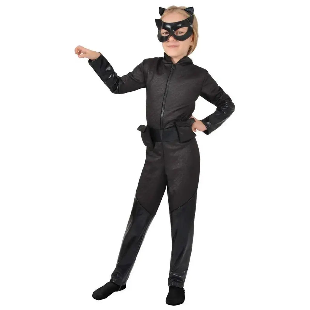 Costume Catwoman Per Bambine Da 5 7 Anni Carnevaleb Originale DC Comics 