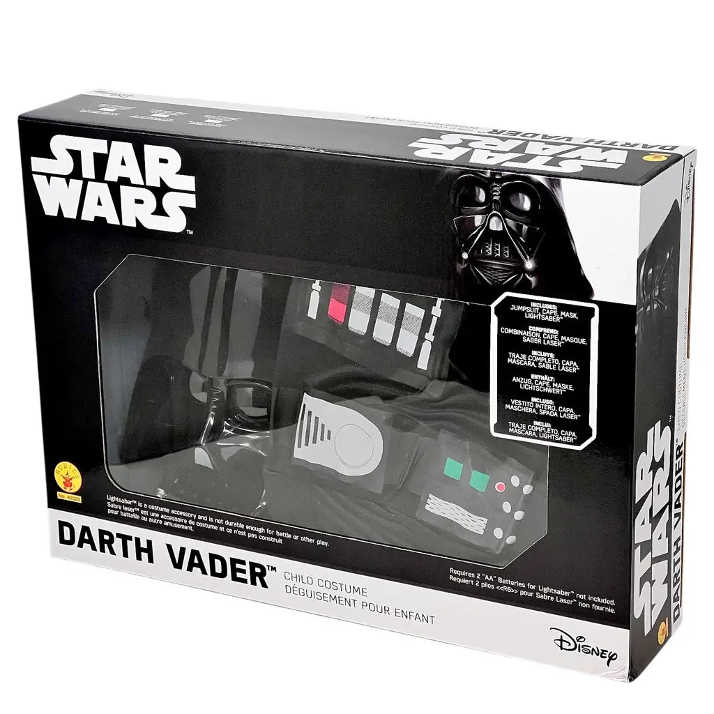 Costume Darth Vader Bambino Star Wars con Maschera e Spada Laser 7