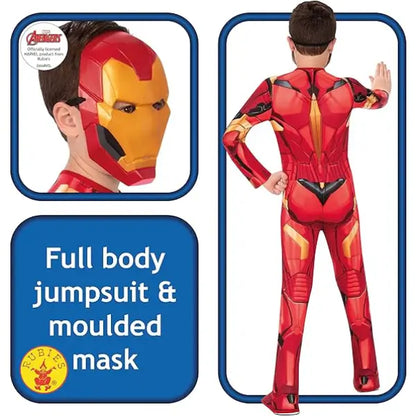 Costume Iron Man Avengers Bambino Tuta e Maschera Marvel Rubie’s 702024 