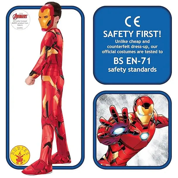 Costume Iron Man Avengers Bambino Tuta e Maschera Marvel Rubie’s 702024 
