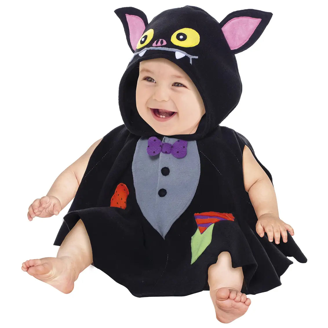 Costume da Pipistrello per Bambino 9-18 Mesi Mantello con Cappuccio Halloween 3