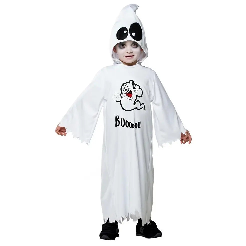 Costume da Fantasma Bambino 3 Anni con Cappuccio per Halloween Carnaval Queen
