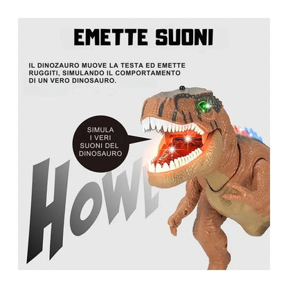 Dinosauro T-Rex radiocomandato con luci, suoni e movimenti realistici. Perfetto per bambini dai 3 anni, divertente e interattivo 6