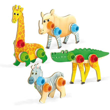 Quercetti 0735 GiocaWood Animali della Savana Gioco Creativo in Legno 2