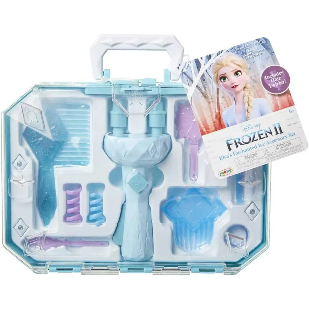 La valigetta Frozen con accessori per capelli è il set perfetto per bambine creative! Contiene hair twirler, mollette ed elastici per acconciature da favola.2