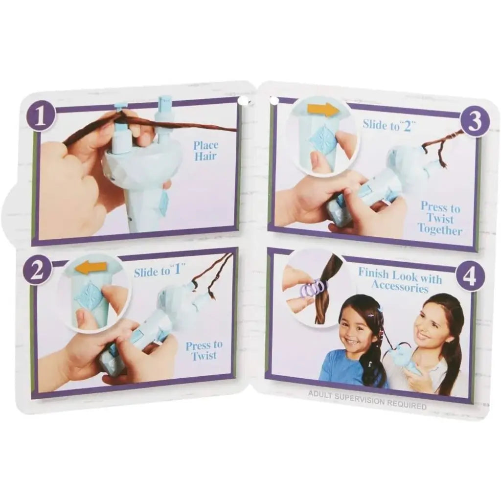La valigetta Frozen con accessori per capelli è il set perfetto per bambine creative! Contiene hair twirler, mollette ed elastici per acconciature da favola.12