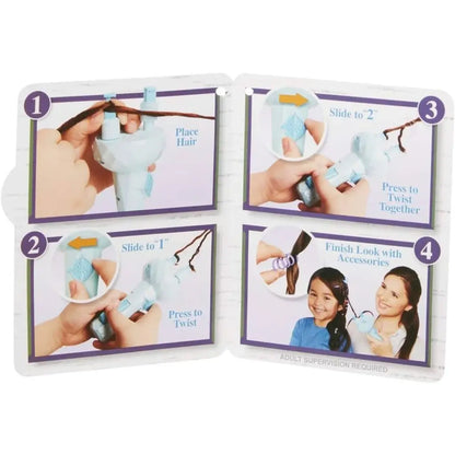 La valigetta Frozen con accessori per capelli è il set perfetto per bambine creative! Contiene hair twirler, mollette ed elastici per acconciature da favola.12