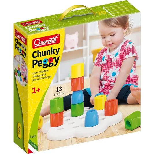 Quercetti 4162 Gioco Educativo Chunky Peggy Chiodoni Colorati per Bambini  1