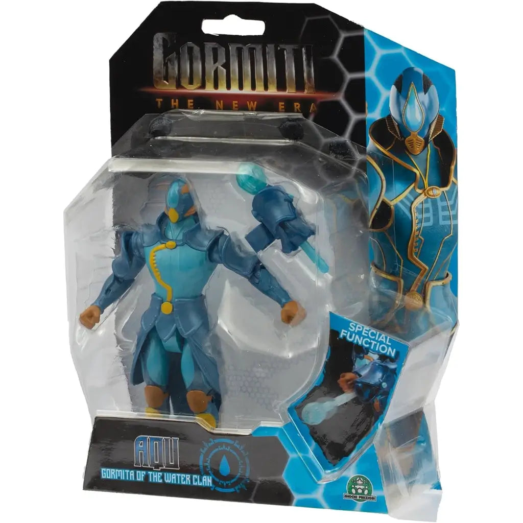 Action Figure Aqu, Gormita del Clan dell'Acqua (The New Era) alto 15 cm con 9 punti di articolazione. Giochi Preziosi per bambini dai 3 anni.4