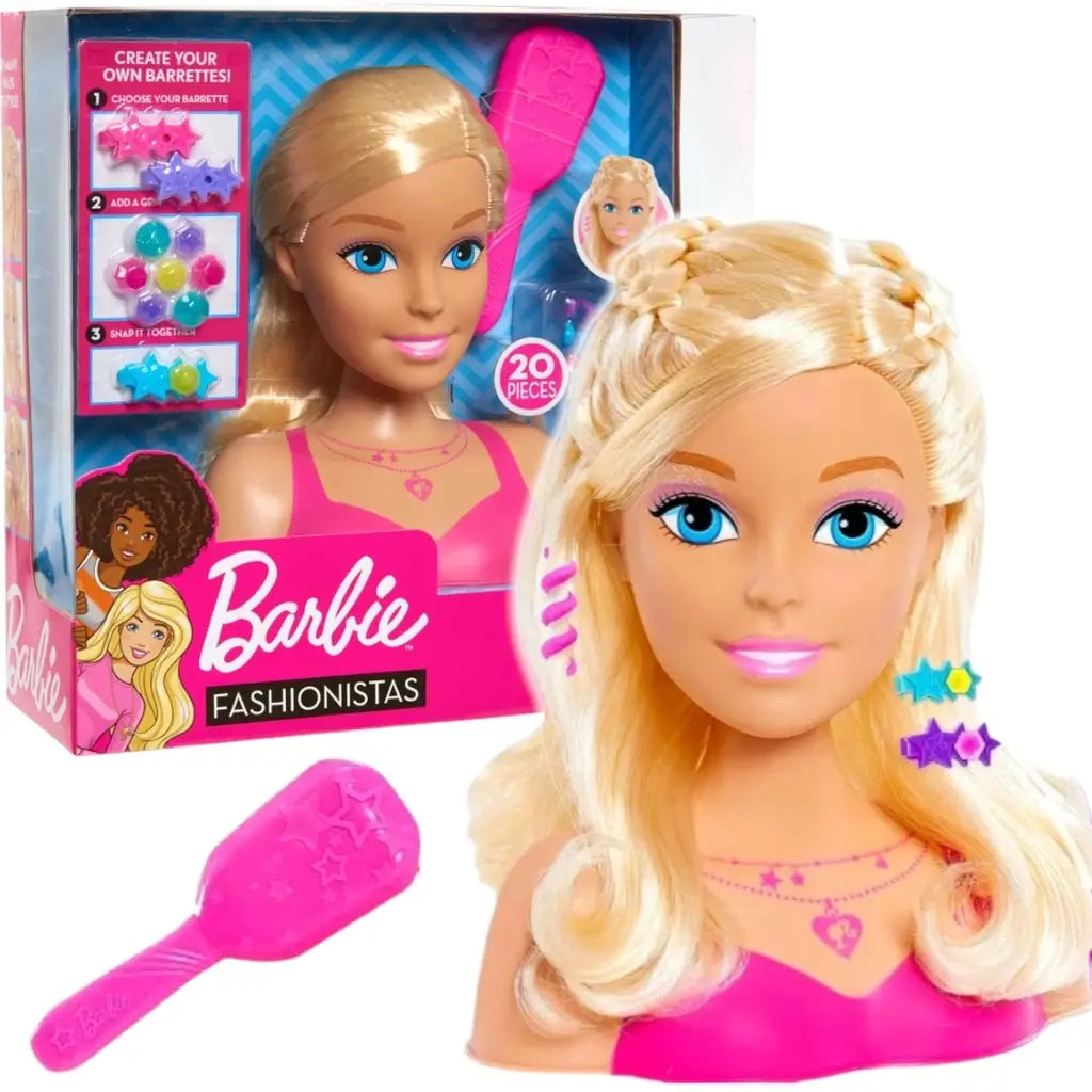 Testa di Bambola Barbie da Pettinare Acconciare 20 Accessori Grandi Giochi BAR28000 Un gioco creativo per bambine 1