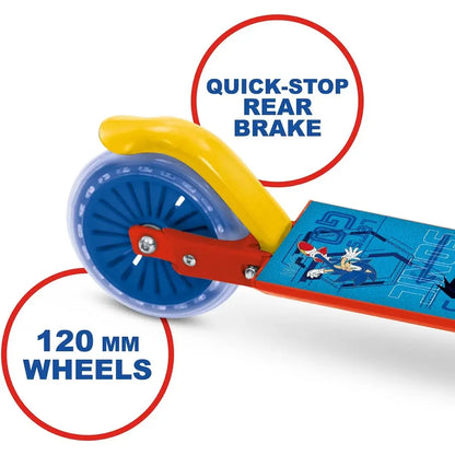 Monopattino pieghevole Sonic Sega per bambini, leggero e sicuro regolabile 3