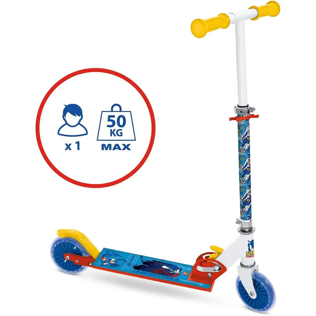 Monopattino pieghevole Sonic Sega per bambini, leggero e sicuro regolabile 5