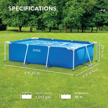 Piscina fuori terra Intex 28272NP rettangolare. Struttura resistente in acciaio, PVC triplo strato e montaggio rapido. Ideale per il relax estivo in giardino.