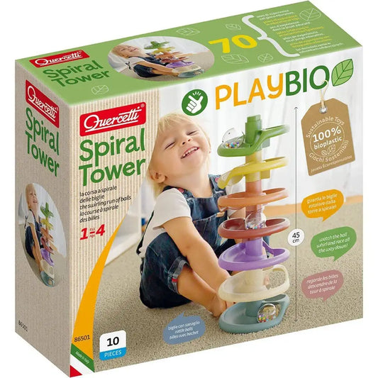 Quercetti 86501 Pista per Biglie Spiral Tower Play Bio Bambini Da 1 a 4 Anni 1