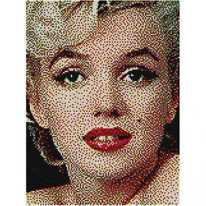 Chiodini Quercetti 0843 Pixel Art 16 Trasforma Foto in Arte 70 Immagini. Trasforma foto in arte. Kit con 16 tavolette 14.800 chiodini e effetto fotografico magico 2