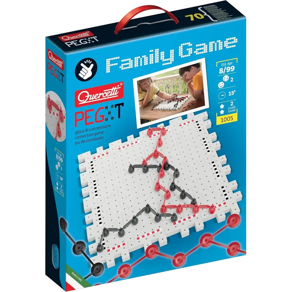 Quercetti 1005 PegXT Gioco di Strategia Da Tavola Bambini da 8 anni Adulti Famiglia per 2 giocatori. logica e la strategia 