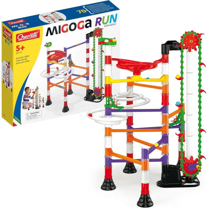 Quercetti 6576 Pista per Biglie Migoga Run Elevator 150 pezzi Gioco Costruzioni Bambini da 5 Anni 2
