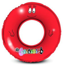 Salvagente gonfiabile rosso a forma di anello 50 cm con faccina e logo Barbapapà ufficiale, prodotto Grandi Giochi, età 3+