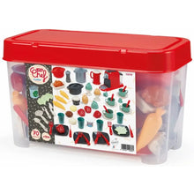 Set accessori cucina Ecoiffier 100% 12698 Chef 70 pezzi con utensili e stoviglie: giocattolo perfetto per stimolare fantasia, imitazione e coordinazione nei bambini dai 18 mesi