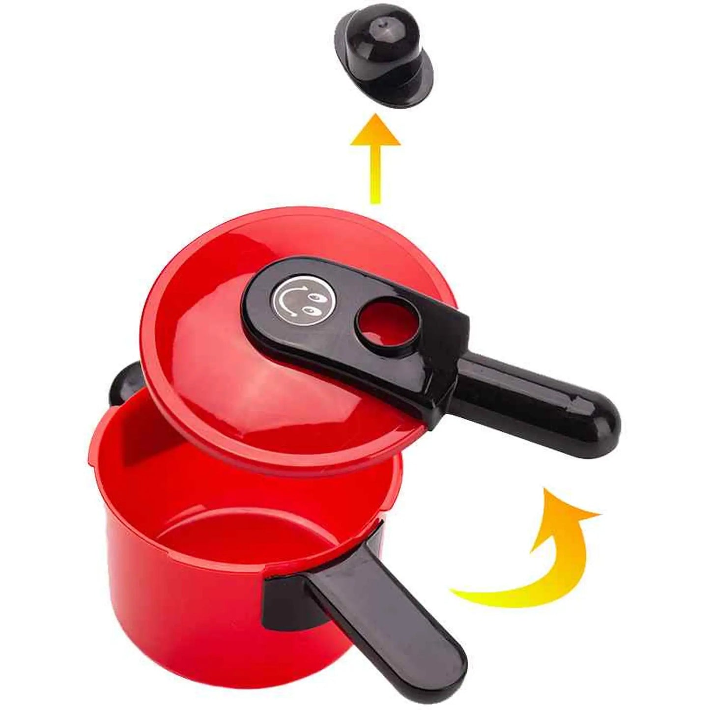 Set per cucina giocattolo con 36 accessori: pentole, padelle, piastra e cibi finti 3