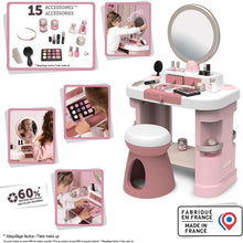 Specchiera My Beauty Smoby per bambine dai 3 anni con 15 accessori finti per trucco, unghie e capelli, Make-Up 9