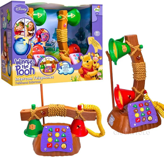 Scopri i Telefoni Intercomunicanti Winnie the Pooh, con funzione duplex, luci e suoni realistici. Ideali per bambini dai 3 anni in su, stimolano il gioco di ruolo e la comunicazione.1