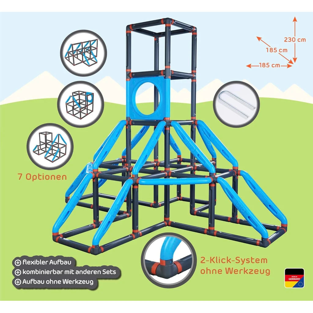 Grande struttura d’arrampicata da 299 pezzi per bambini 3-7 anni, prodotta in Germania 800055701. Parco giochi robusto e sicuro per avventure all’aperto indimenticabili 7