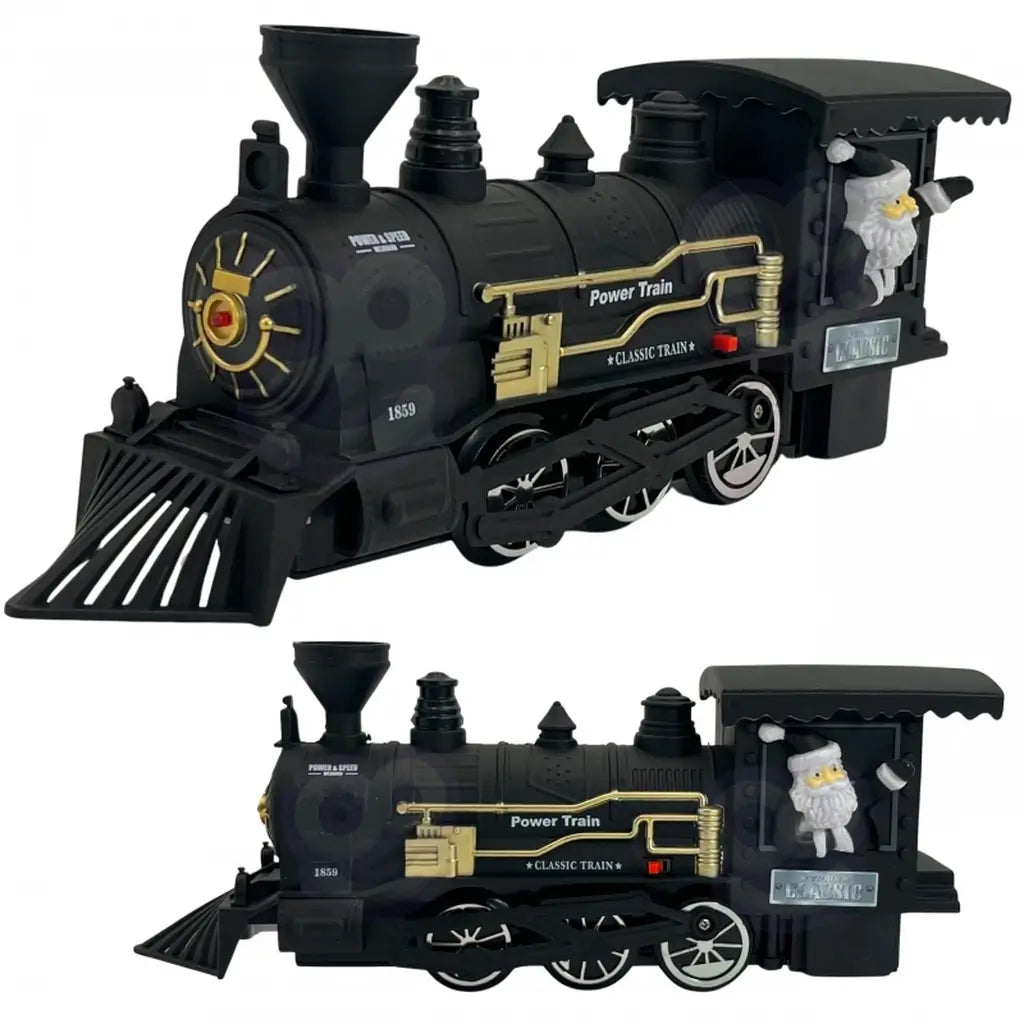 Treno elettrico WOOPIE con 29 accessori. La locomotiva emette suoni, luce e vapore acqueo. Pista di 460 cm, facile da montare. Ideale da 3 anni.2