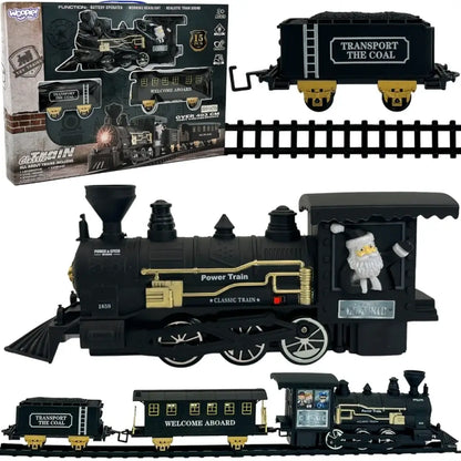 Treno elettrico WOOPIE con 29 accessori. La locomotiva emette suoni, luce e vapore acqueo. Pista di 460 cm, facile da montare. Ideale da 3 anni.6