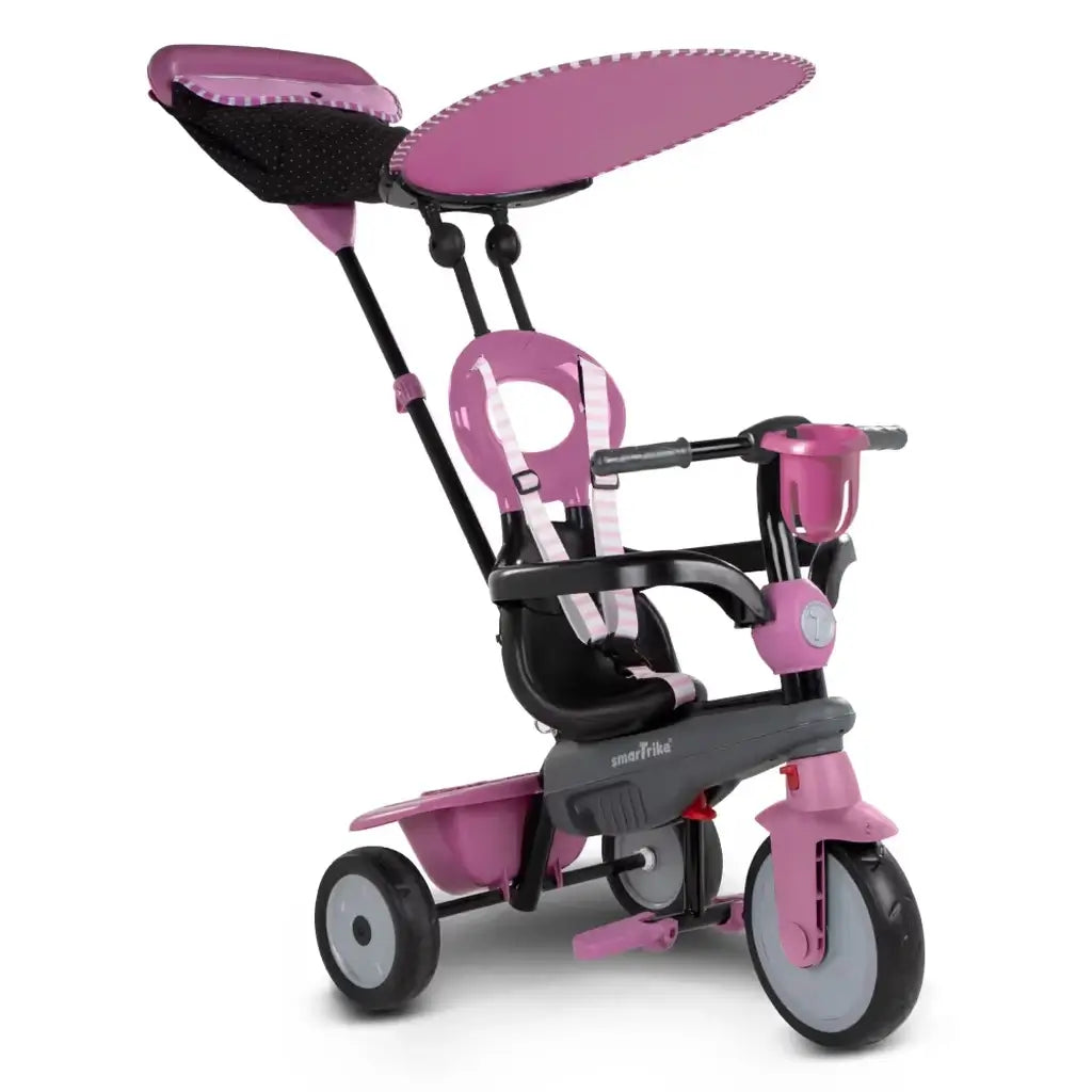 Triciclo smarTrike Vanilla 4 in 1 Rosa Per Bambini 10-36 mesi 4 Fasi di utilizzo 1, 2 ,3 anni 